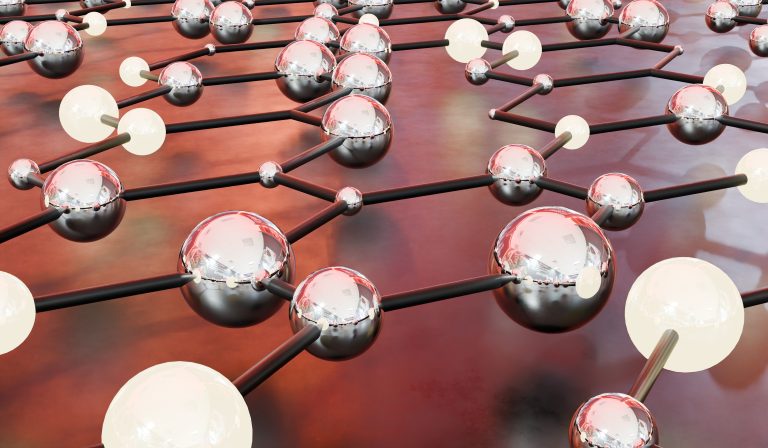 Siatka nanotechnologiczna, komórka, ilustracja 3D