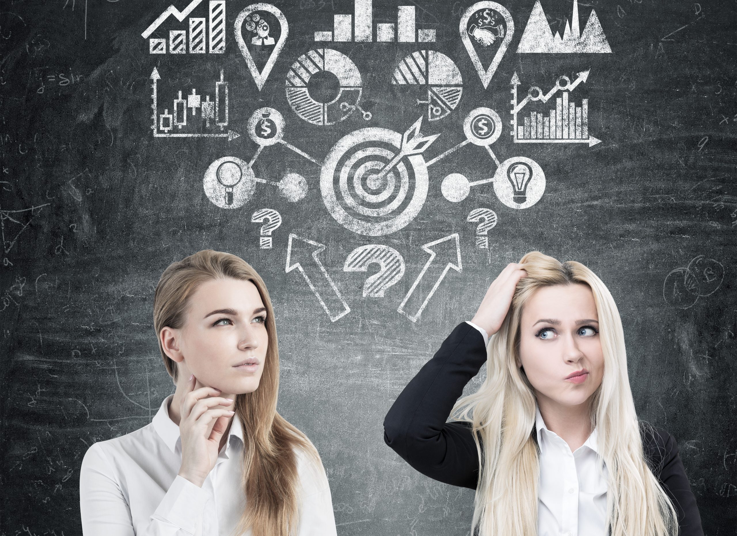 Two women and business choice